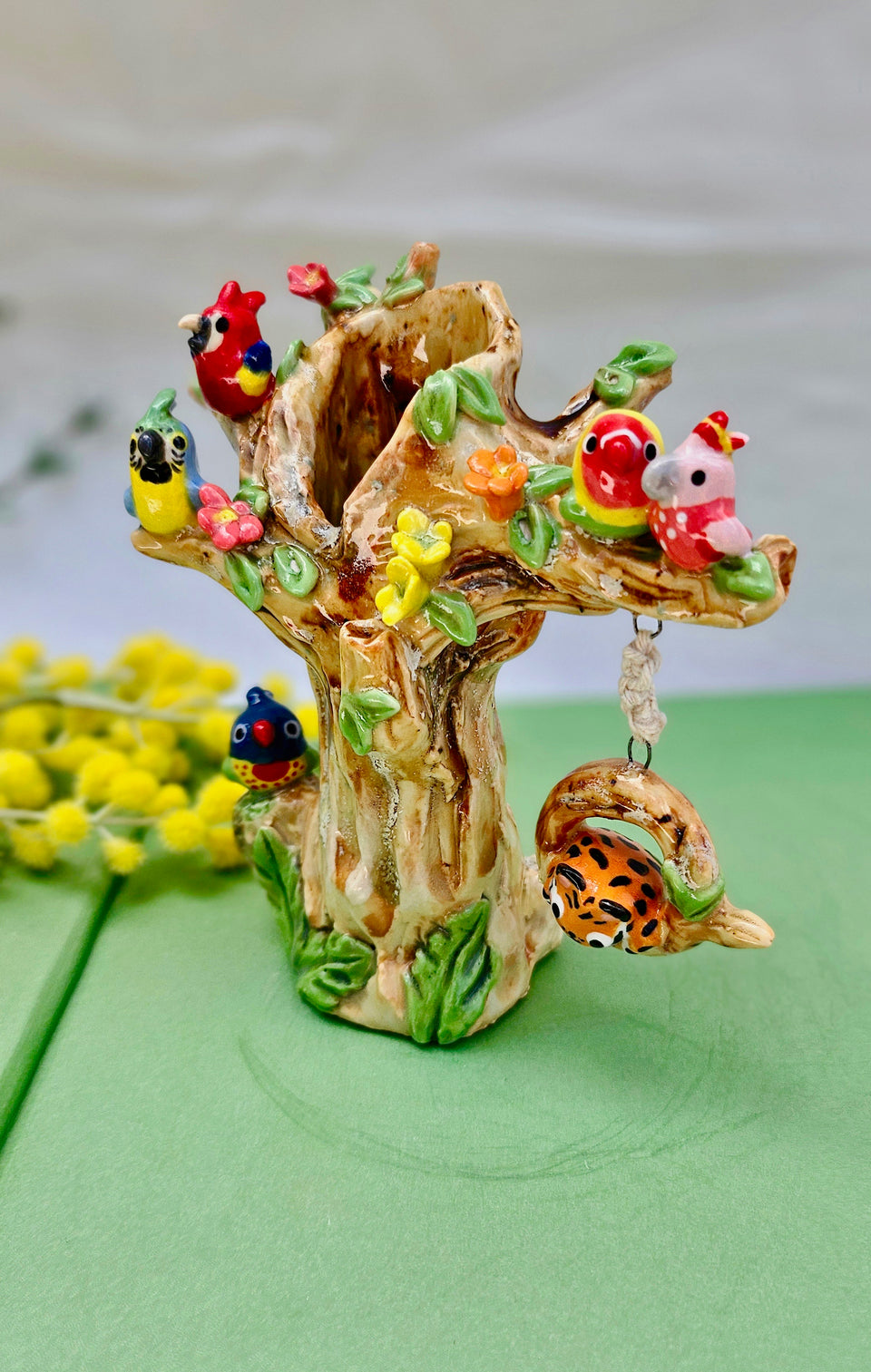 Parrots Tree Vase
