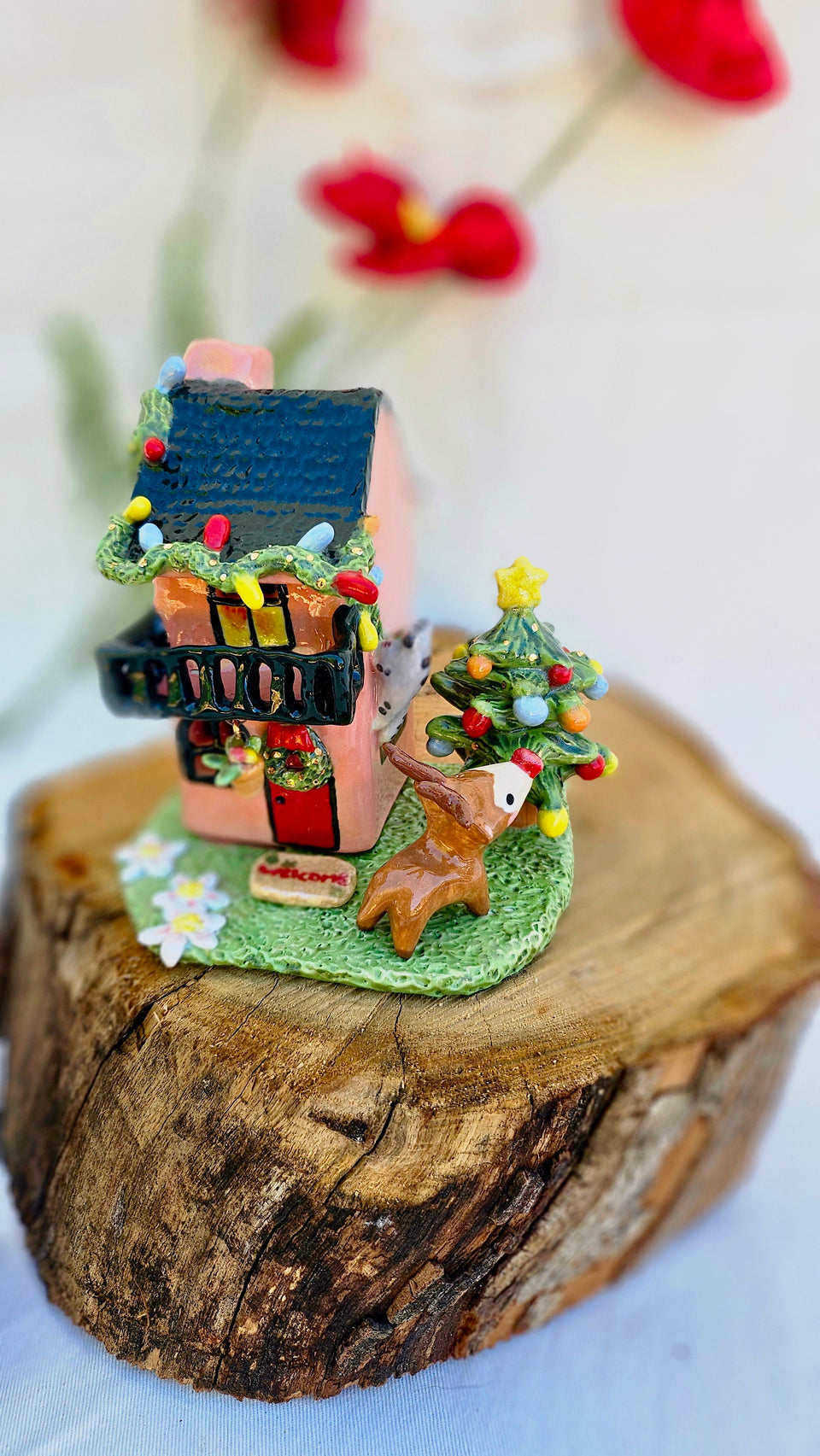 Christmas House Peach