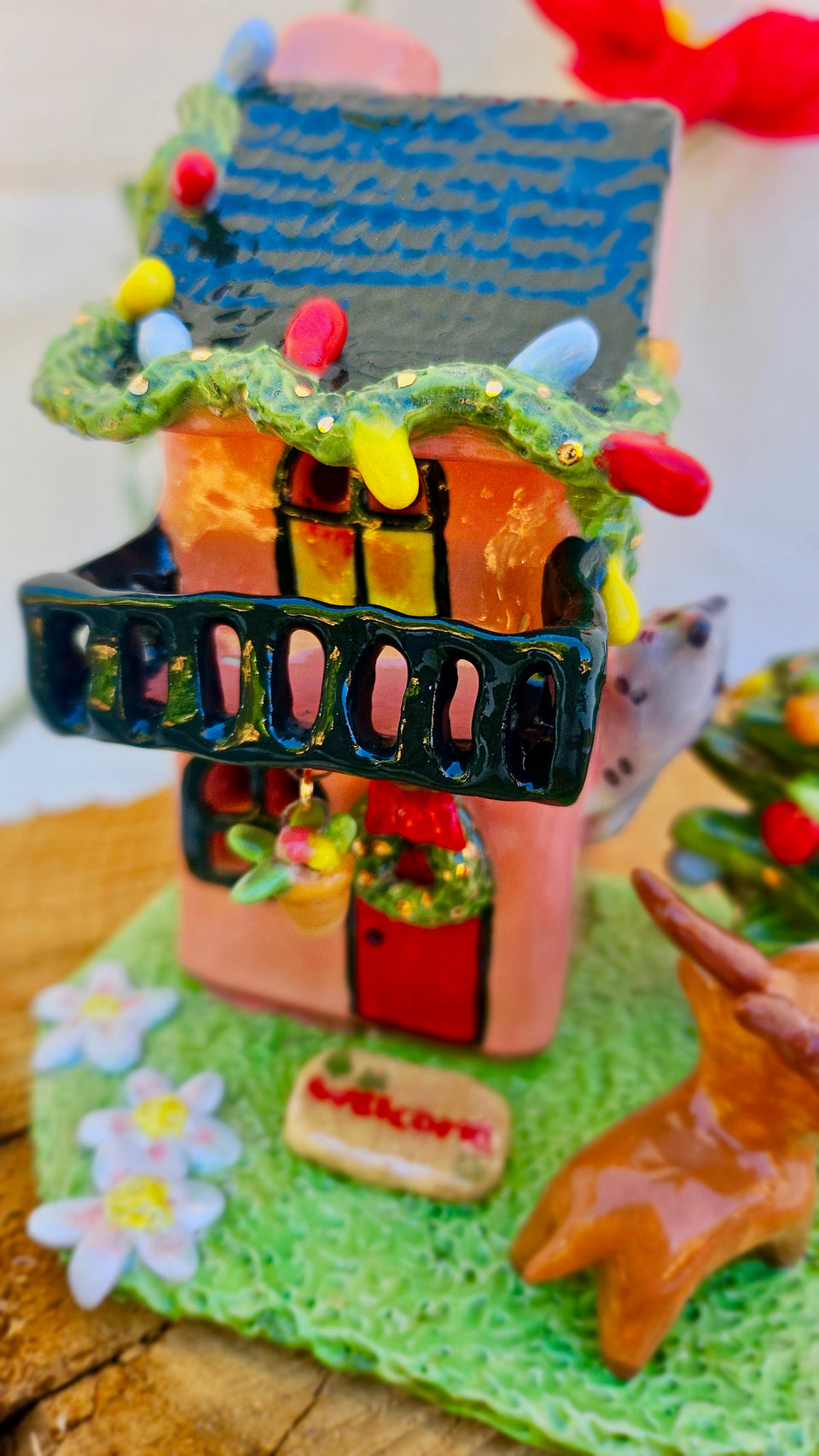 Christmas House Peach